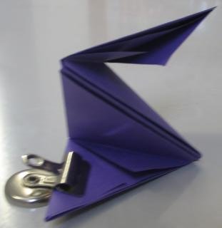 This is a photo of one of the paper folding steps.