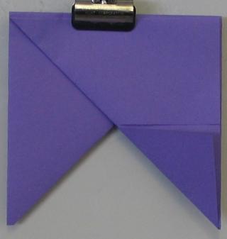 This is a photo of one of the paper folding steps.